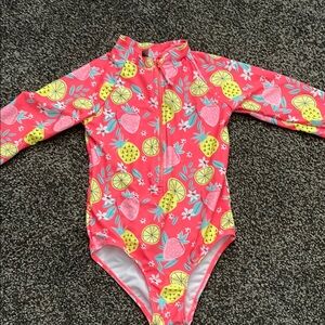 Kids Pink Fruit Print Swimsuit. Brand new, no tags
